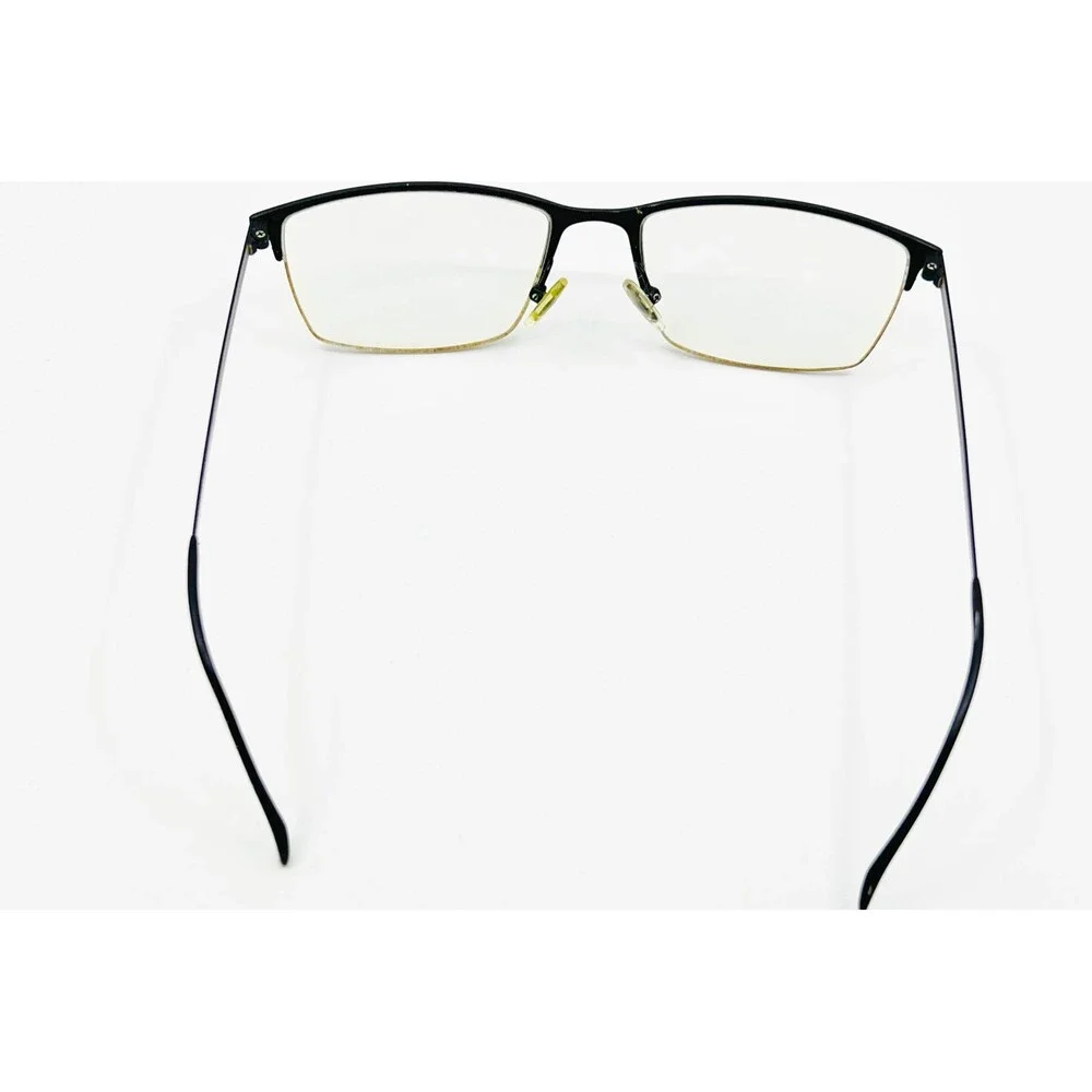 Modo Eyeglasses Mens Black Titanium Half Rim Rectangular Frame 4259 57-19-148